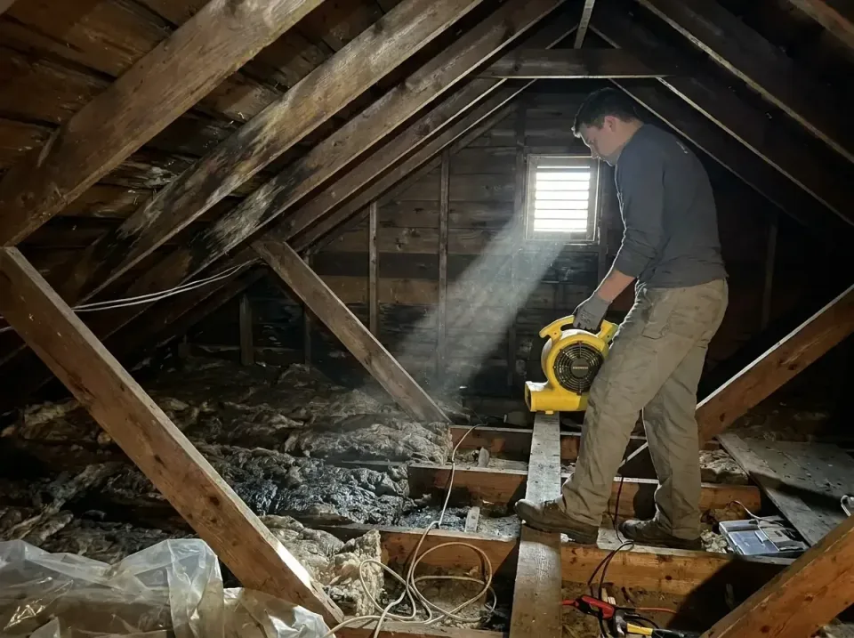 attic-water-damage-drying-proc-007 — frequently asked questions, Emergency Water Extraction & 24/7 Flood Response in Merchan…